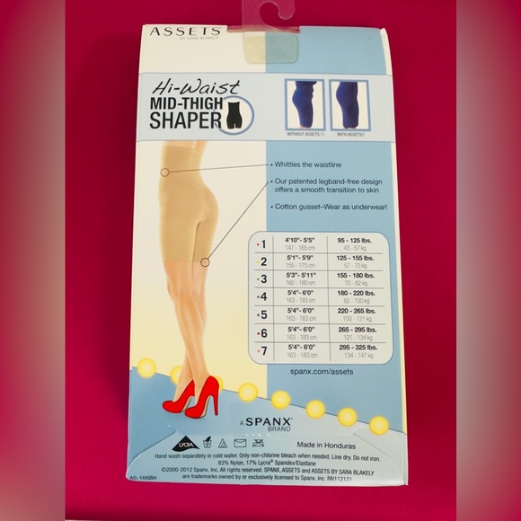 Assets by Sarah Blakely Hi-Waist Mid-Thigh Shaper by Spanx Nude Color     Size 3 - Picture 2 of 5